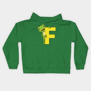 Letter F with Frog Kids Hoodie